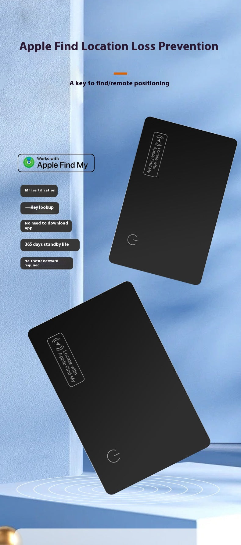 Ultra-thin Card Anti-loss Alarm Device Pet Tracking